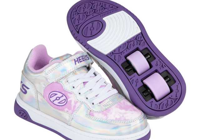 DEPORTIVO NIÑA METALIZADO HEELYS CON RUEDAS Y VELCRO