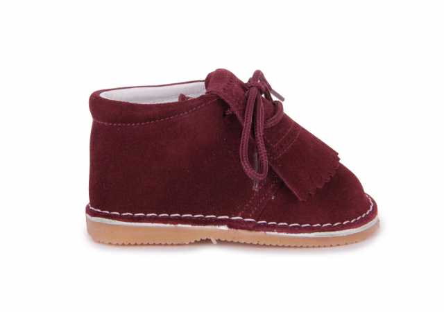 BOTA BEBÉ EN SERRAJE CON CORDONES