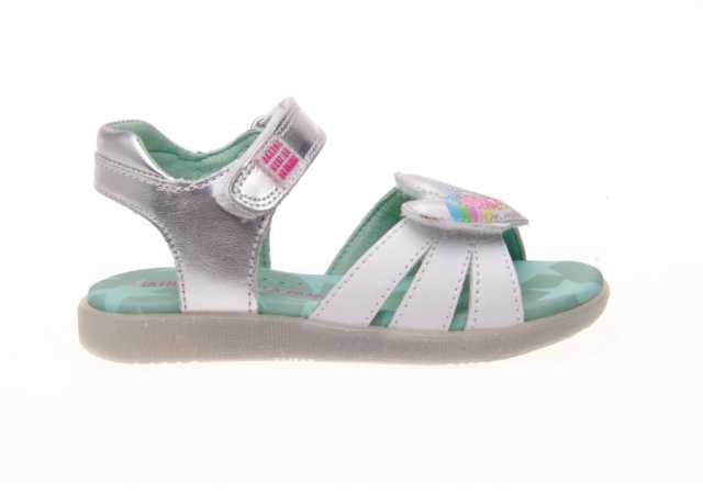 SANDALIA NIÑA AGATHA METALIZADA CON DOBLE VELCRO