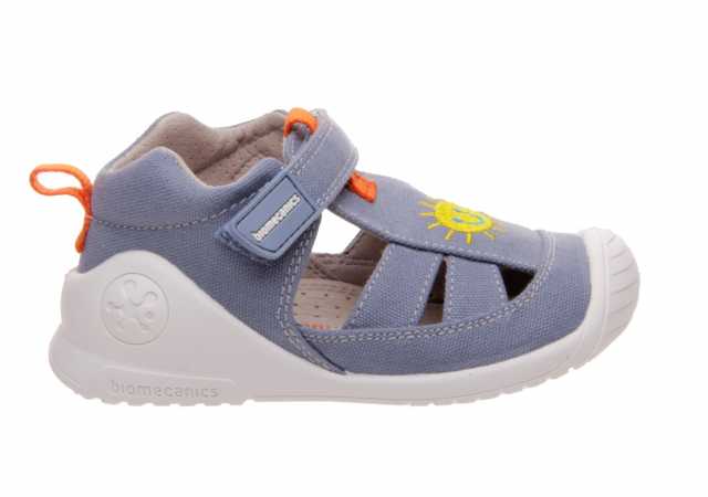 SANDALIA DE LONA NIÑO BIOMECANICS CON VELCRO Y PUNTERA REFORZADA