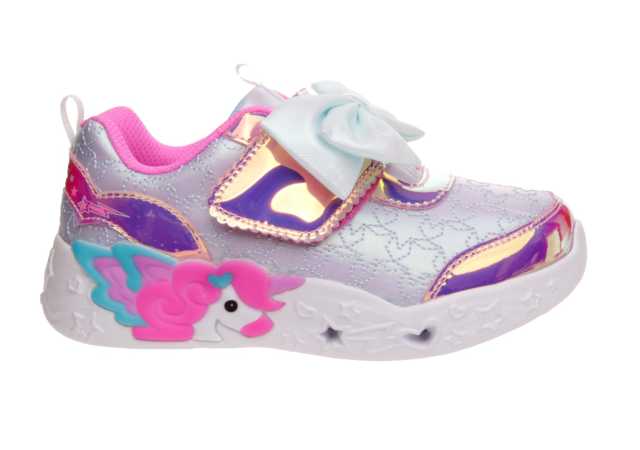 DEPORTIVO NIÑA METALIZADO SKECHERS CON LUCES Y VELCRO