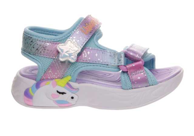 SANDALIA NIÑA SKECHERS CON LUCES Y VELCROS