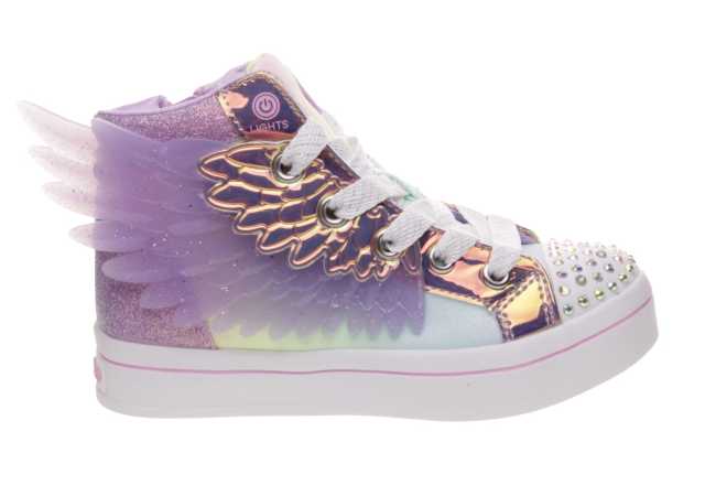 BOTA NIÑA SKECHERS CON LUCES, CREMALLERA Y CORDONES