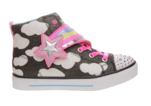 BOTA NIÑA SKECHERS CON LUCES, CREMALLERA Y CORDONES