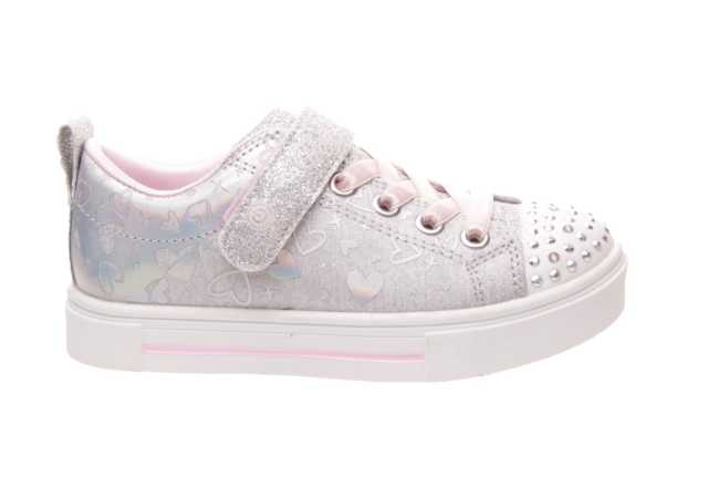 LONA SKECHERS NIÑA METALIZADA CON LUCES Y VELCRO
