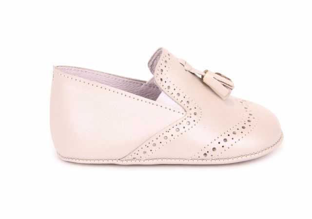 MOCASIN DE BADANA PARA BEBÉ EN NACARADO