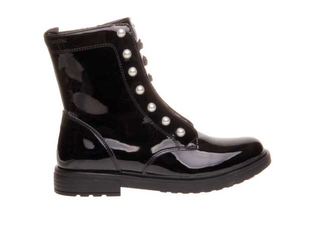 BOTA ALTA NIÑA GEOX EN CHAROL CON CRODON Y CREMALLERA