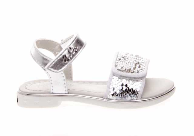 SANDALIA LULU NIÑA METALIZADA CON DOBLE VELCRO