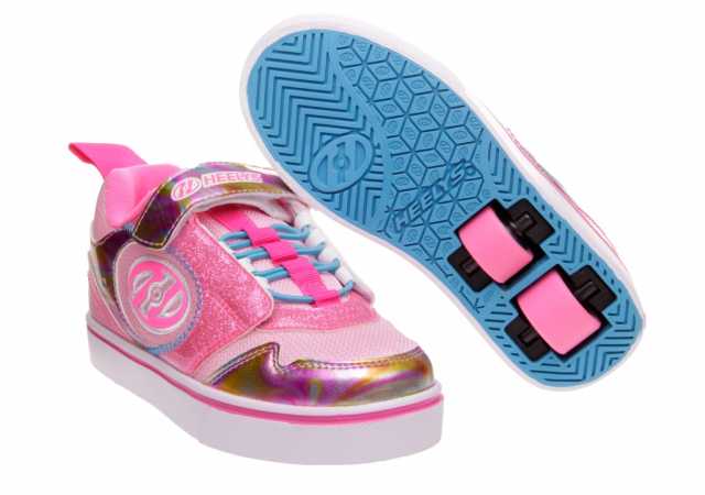 DEPORTIVO NIÑA HEELYS METALIZADO CON RUEDAS Y VELCRO