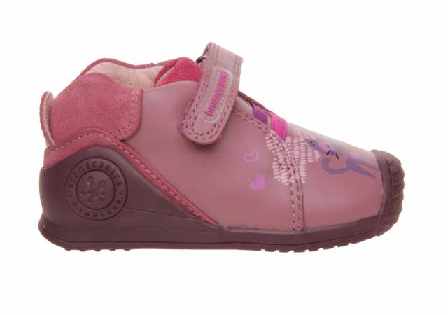 BOTA NIÑA BIOMECANICS PRIMEROS PASOS CON VELCRO Y PUNTERA REFORZADA