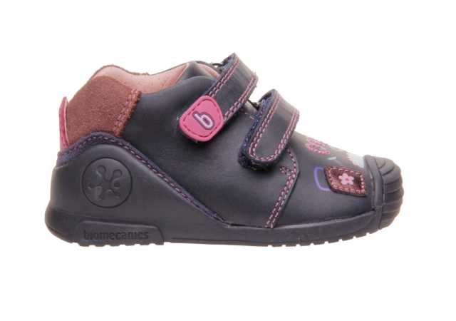 BOTA NIÑA BIOMECANICS PRIMEROS PASOS CON VELCRO Y PUNTERA REFORZADA