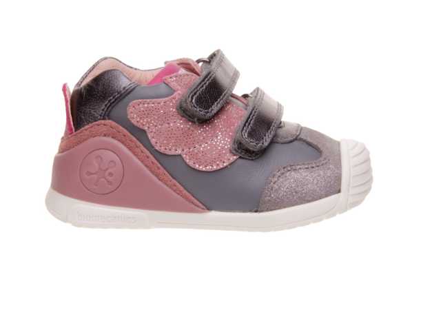 BOTA NIÑA BIOMECANICS PRIMEROS PASOS CON VELCRO Y PUNTERA REFORZADA