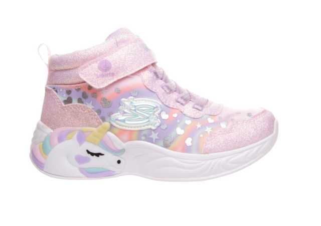 BOTA NIÑA SKECHERS CON LUCES Y VELCRO