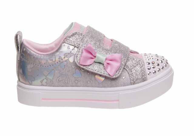 LONA SKECHERS NIÑA METALIZADA CON LUCES Y VELCRO