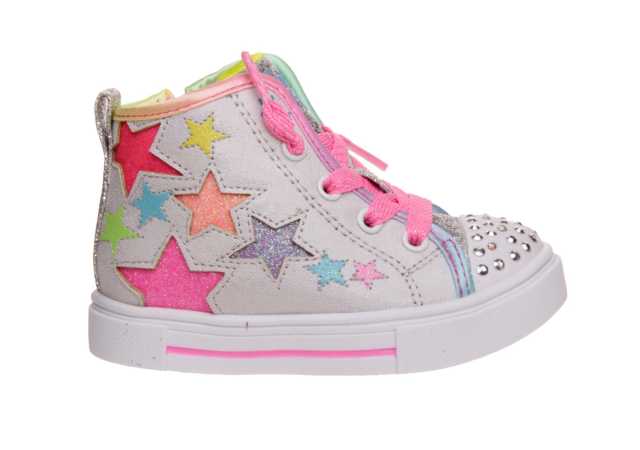 BOTA LONA SKECHERS NIÑA CON LUCES Y CREMALLERA