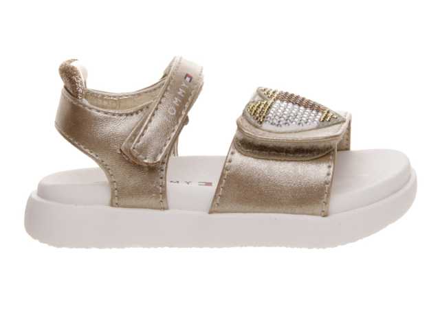 SANDALIA NIÑA TOMMY METALIZADA CON VELCRO