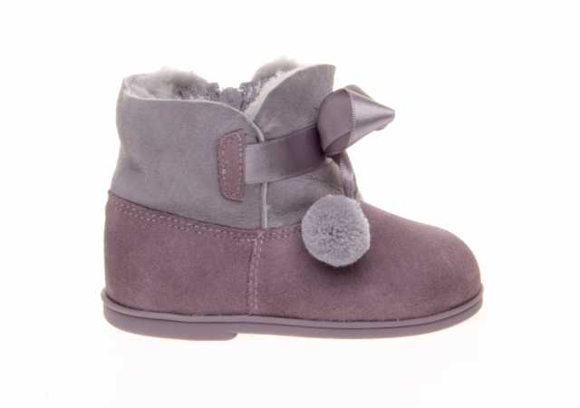 BOTA NIÑA DE ANTE CON CREMALLERA