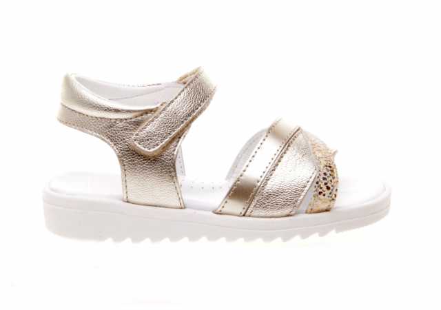 SANDALIA NIÑA METALIZADA CON VELCRO