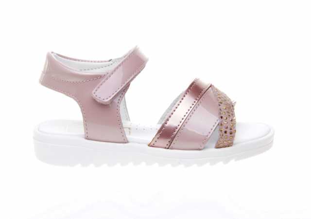 SANDALIA NIÑA EN CHAROL CON VELCRO