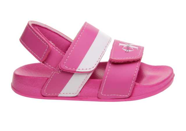 SANDALIA NIÑA CALVIN KLEIN CON TRIPLE VELCRO