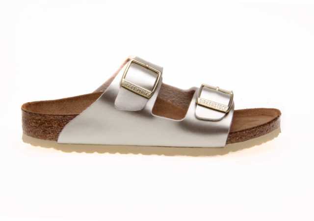 SANDALIA NIÑA BIRKENSTOCK METALIZADA CON DOBLE HEBILLA
