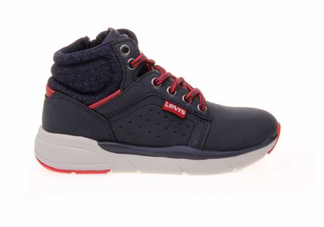 BOTA NIÑO LEVIS EN PIEL CON CORDÓN
