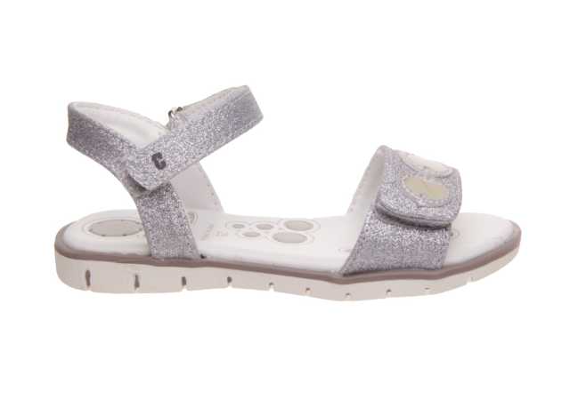 SANDALIA NIÑA CHICCO METALIZADA CON VELCRO