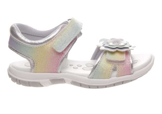 SANDALIA NIÑA CHICCO METALIZADA CON VELCRO