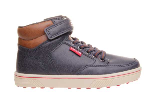 BOTA NIÑO LEVIS EN PIEL CON CORDÓN