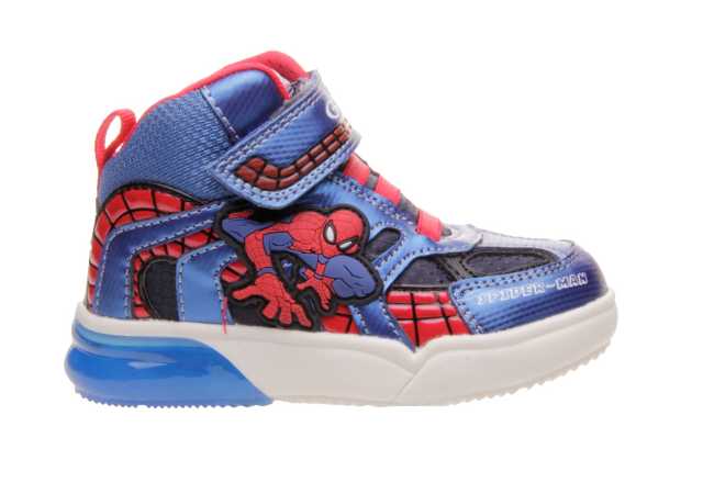 BOTA NIÑO GEOX SPIDERMAN CON LUCES Y VELCRO