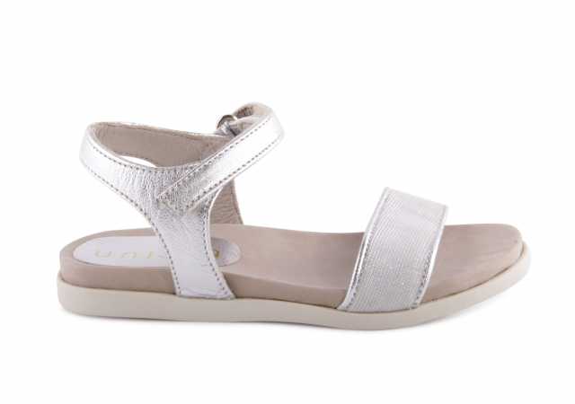 SANDALIA UNISA METALIZADA CON VELCRO