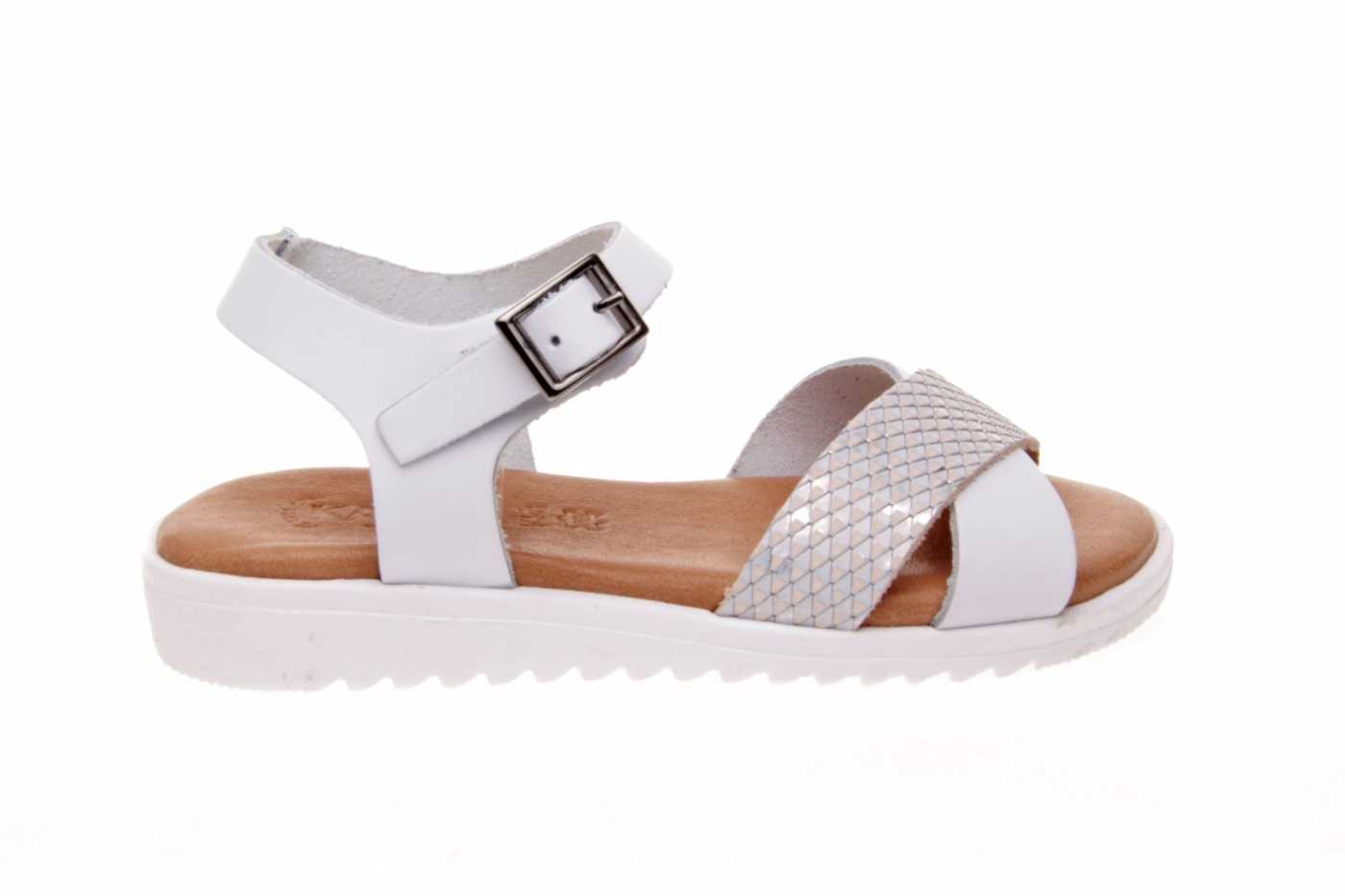 Piel Joven Comprar Zapato Tipo Niña Sandalia Color Blanco Estilo XZwOkuTlPi
