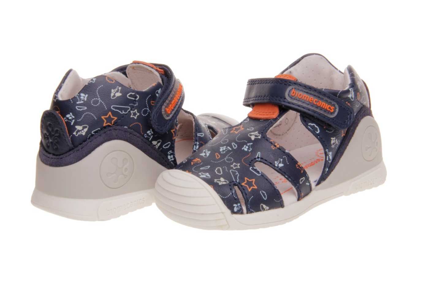 En detalle vía Reprimir Comprar zapato BIOMECANICS para PREANDANTE NIÑO estilo SANDALIA color AZUL  MARINO PIEL