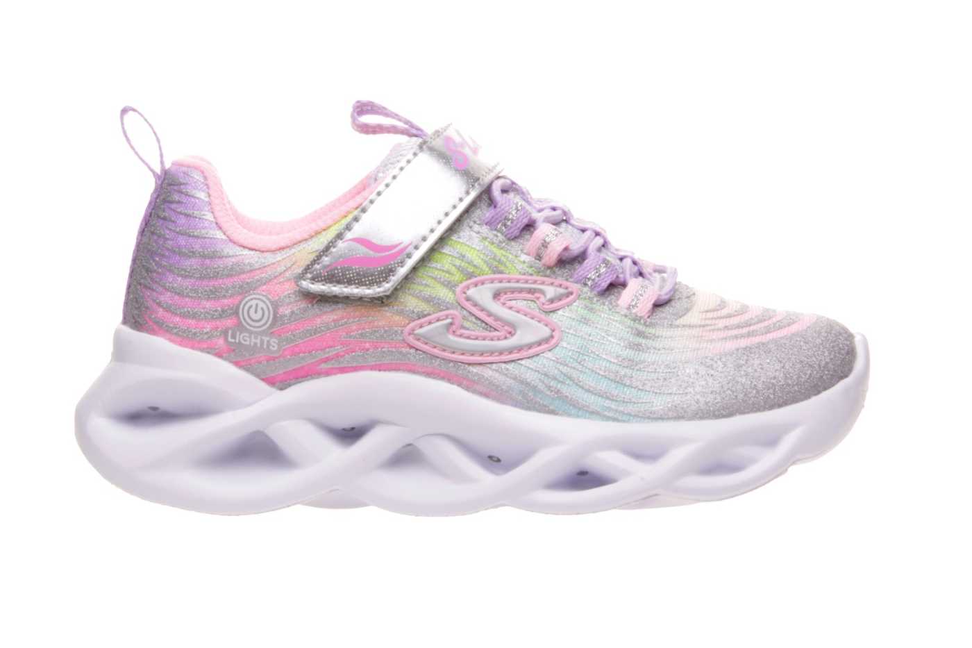 SKECHERS para JOVEN NIÑA color PLATA TEXTIL