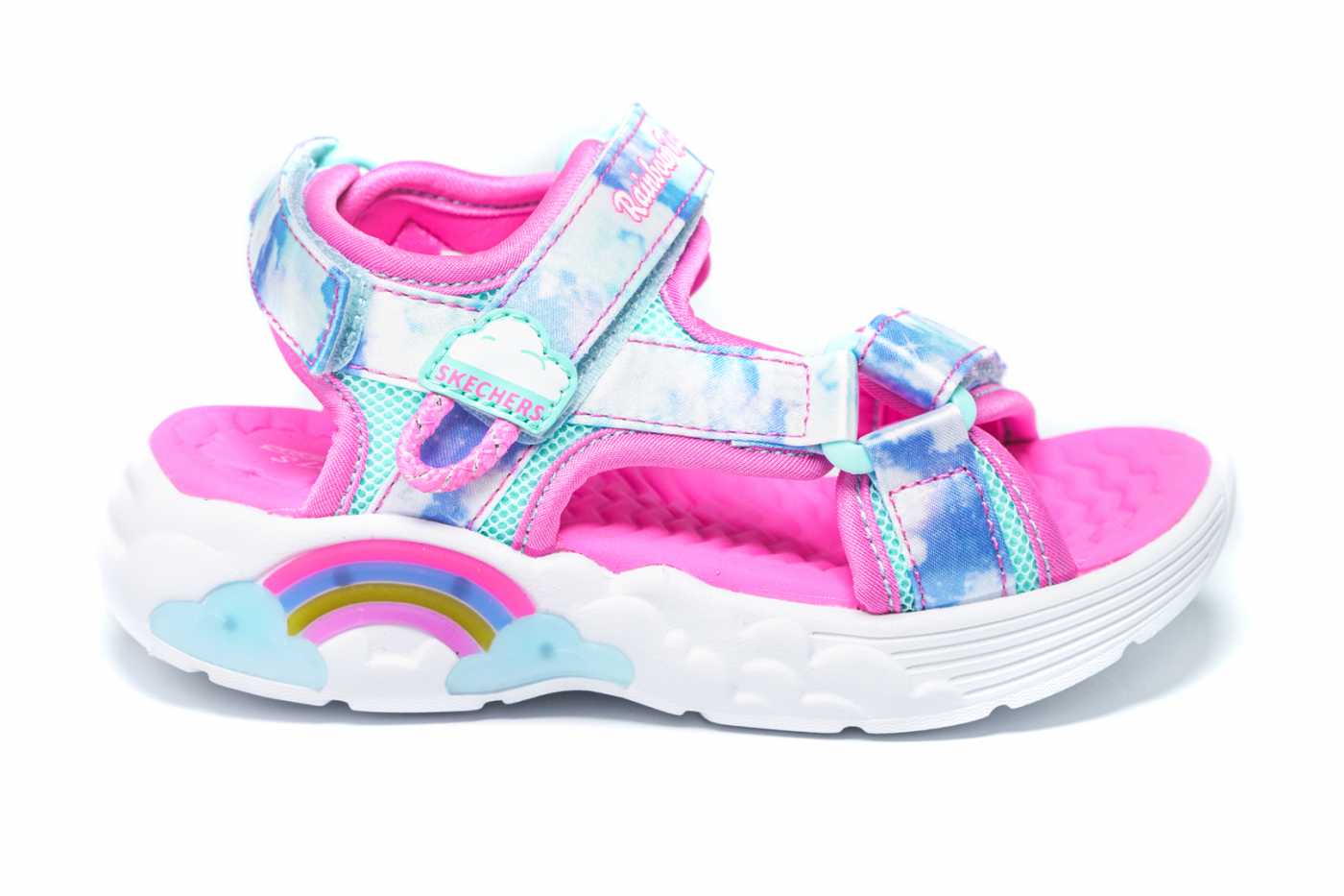 Comprar SKECHERS para JOVEN NIÑA estilo SANDALIA color CELESTE TEXTIL