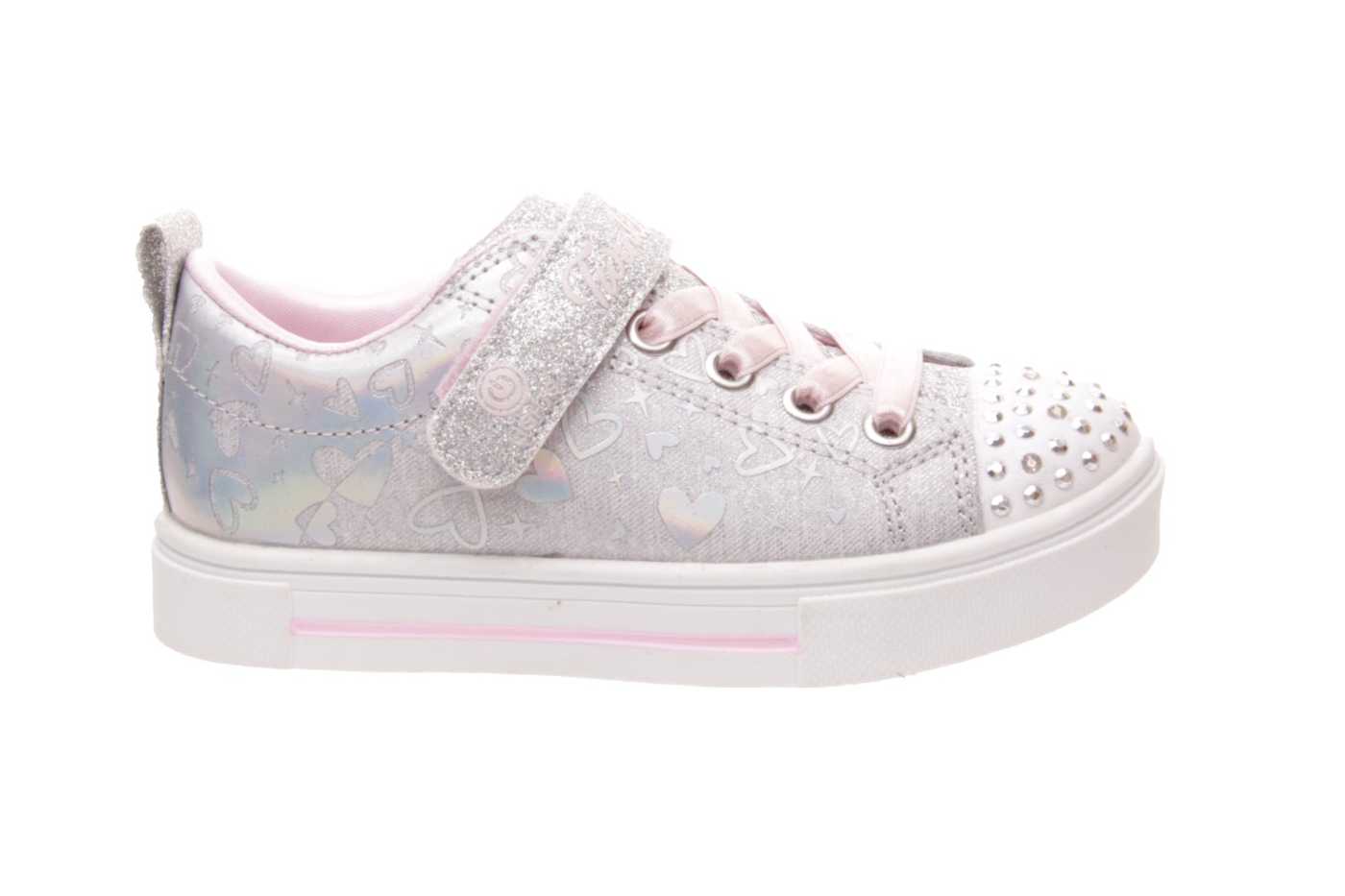 Comprar zapato SKECHERS para JOVEN estilo LONA color PLATA TEXTIL