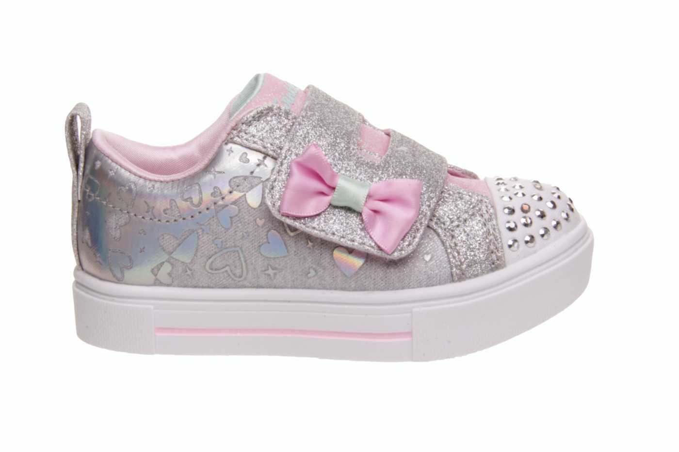 Comprar zapato SKECHERS para JOVEN estilo LONA color PLATA TEXTIL