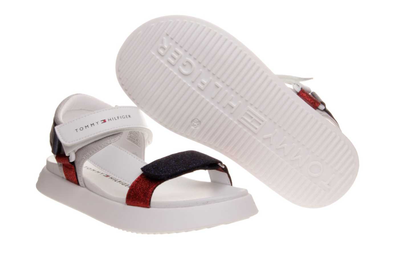 Comprar zapato TOMMY HILFIGER para JOVEN NIÑA estilo SANDALIA color BLANCO  PIEL