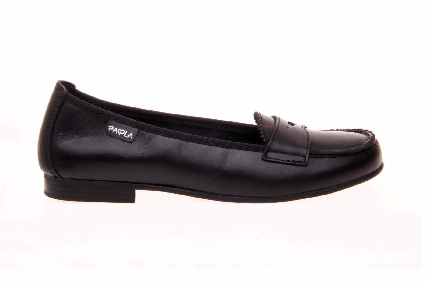 zapato PABLOSKY JOVEN NIÑA MOCASIN NEGRO PIEL