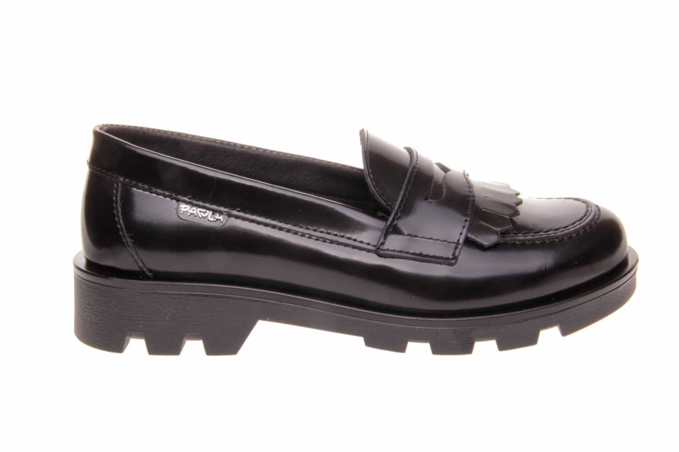 zapato PABLOSKY JOVEN NIÑA MOCASIN NEGRO PIEL