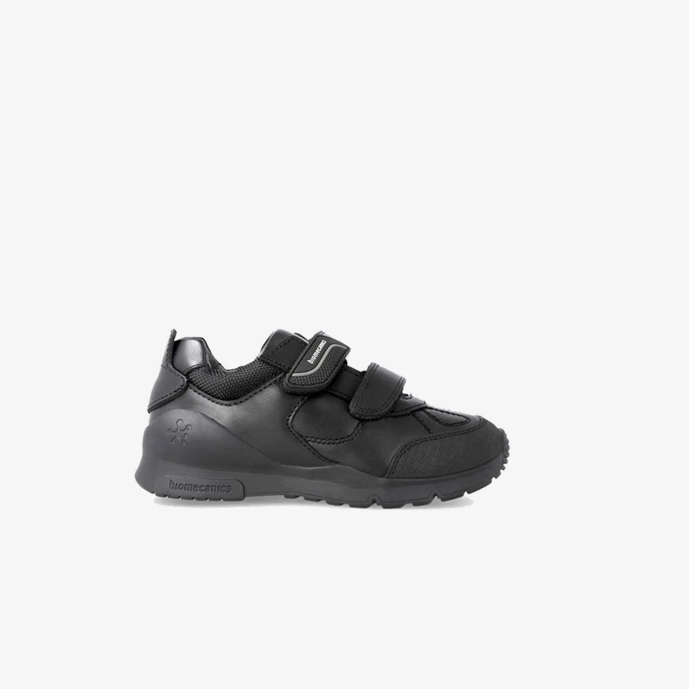 Zapato colegial deportivo negro Biomecanics junior con velcro y puntera reforzada