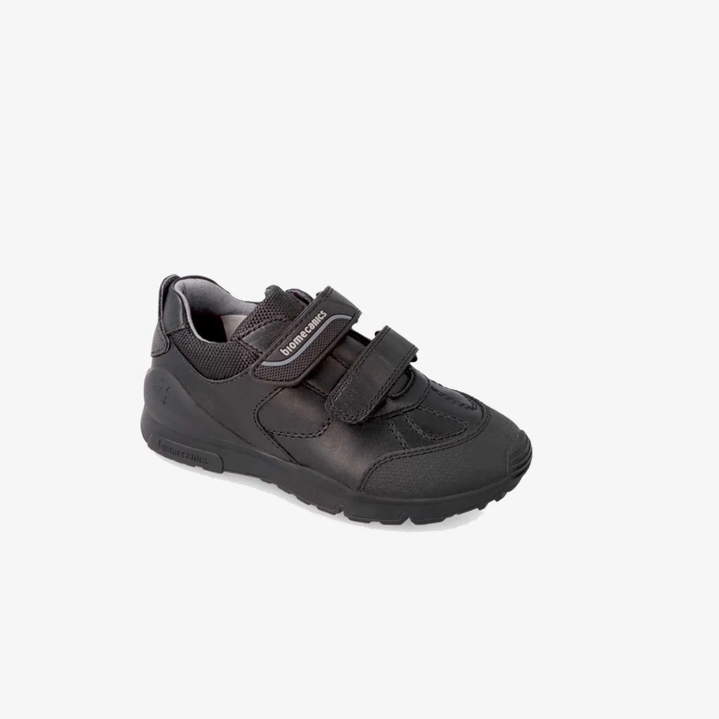 Zapato colegial deportivo negro Biomecanics junior con velcro y puntera reforzada