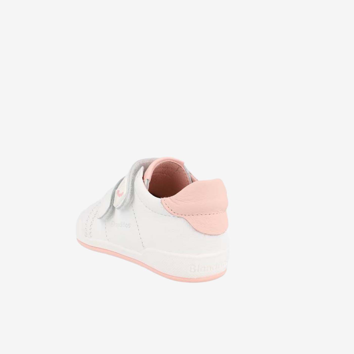 Blanditos deportivo respetuoso niña | Blanco y rosa con velcro