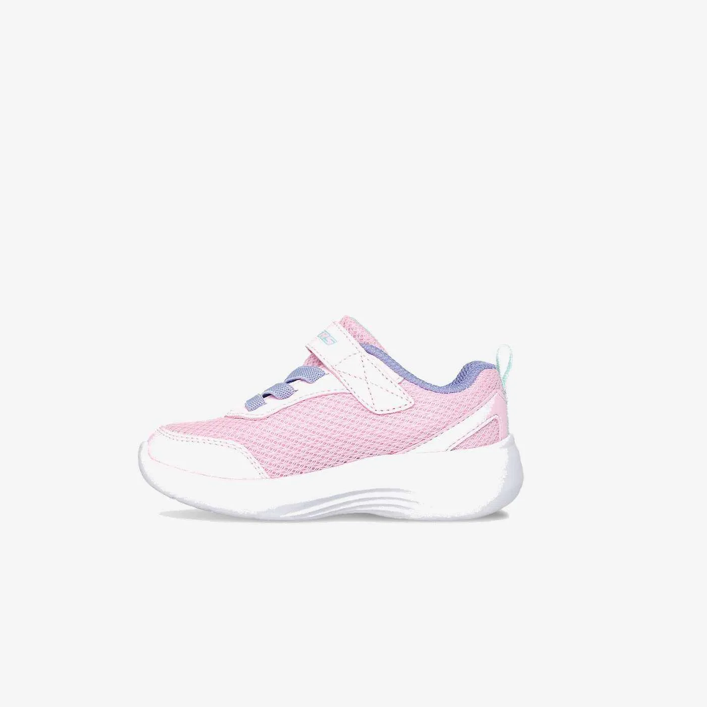 Skechers niña urbanas rosa | Deportivas con velcro y cordón elástico