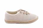 ZAPATILLAS INFANTILES DE LONA VERDE CON CORDONES Y SUELA DE YUTE