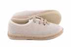 ZAPATILLAS INFANTILES DE LONA VERDE CON CORDONES Y SUELA DE YUTE