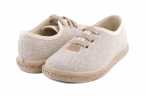 ZAPATILLAS INFANTILES DE LONA VERDE CON CORDONES Y SUELA DE YUTE