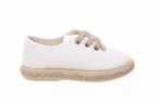 ZAPATILLAS INFANTILES DE LONA VERDE CON CORDONES Y SUELA DE YUTE