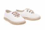 ZAPATILLAS INFANTILES DE LONA VERDE CON CORDONES Y SUELA DE YUTE