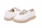 ZAPATILLAS INFANTILES DE LONA VERDE CON CORDONES Y SUELA DE YUTE